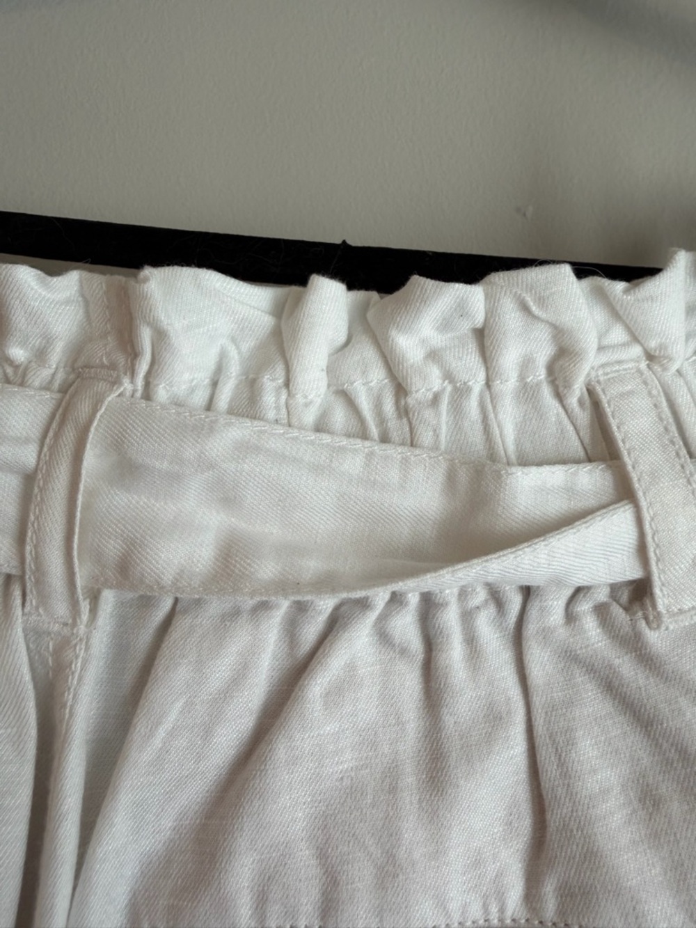 Loft White Linen High-Waist Pants - Picture 3 of 7